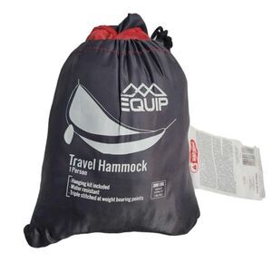 3049 Equip 1 Person Travel Hammock Red/Gray
